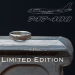 Naložite sliko v pregledovalnik galerije, Boeing 747 Aviation - Prstan Izdelan iz lopatice motorja CF6 - Simon Vida Jewelry
