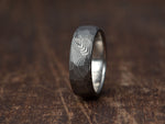 Naložite sliko v pregledovalnik galerije, Prstan - Damaščansko jeklo Obsidian - Simon Vida Jewelry
