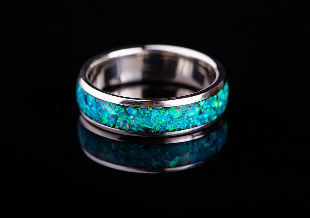 Prstan - srebro, Opal Turkiz - Simon Vida Jewelry