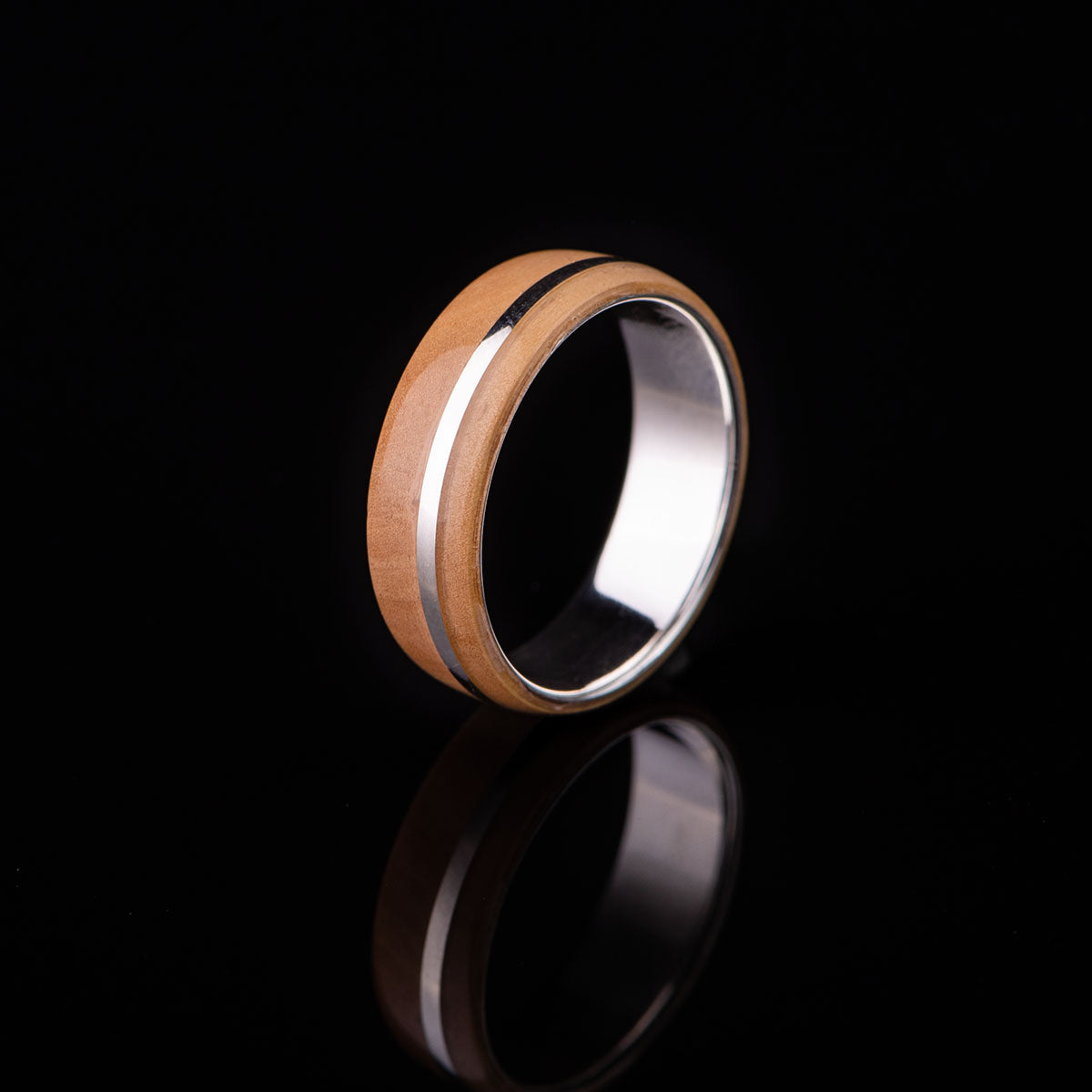 Prstan - Srebro, les Boxwood, moški/ženski - Simon Vida Jewelry
