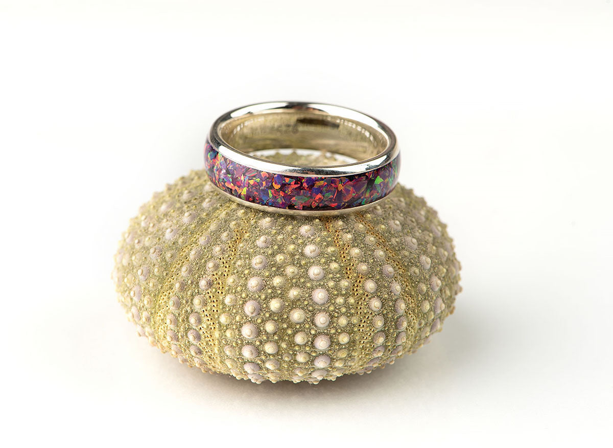 Prstan - srebro , Opal Orhideja - Simon Vida Jewelry