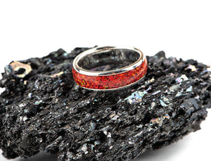 Prstan - srebro, Rdeč Opal Rubby Red - Simon Vida Jewelry