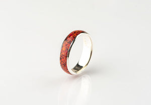 Prstan - srebro, Rdeč Opal Rubby Red - Simon Vida Jewelry