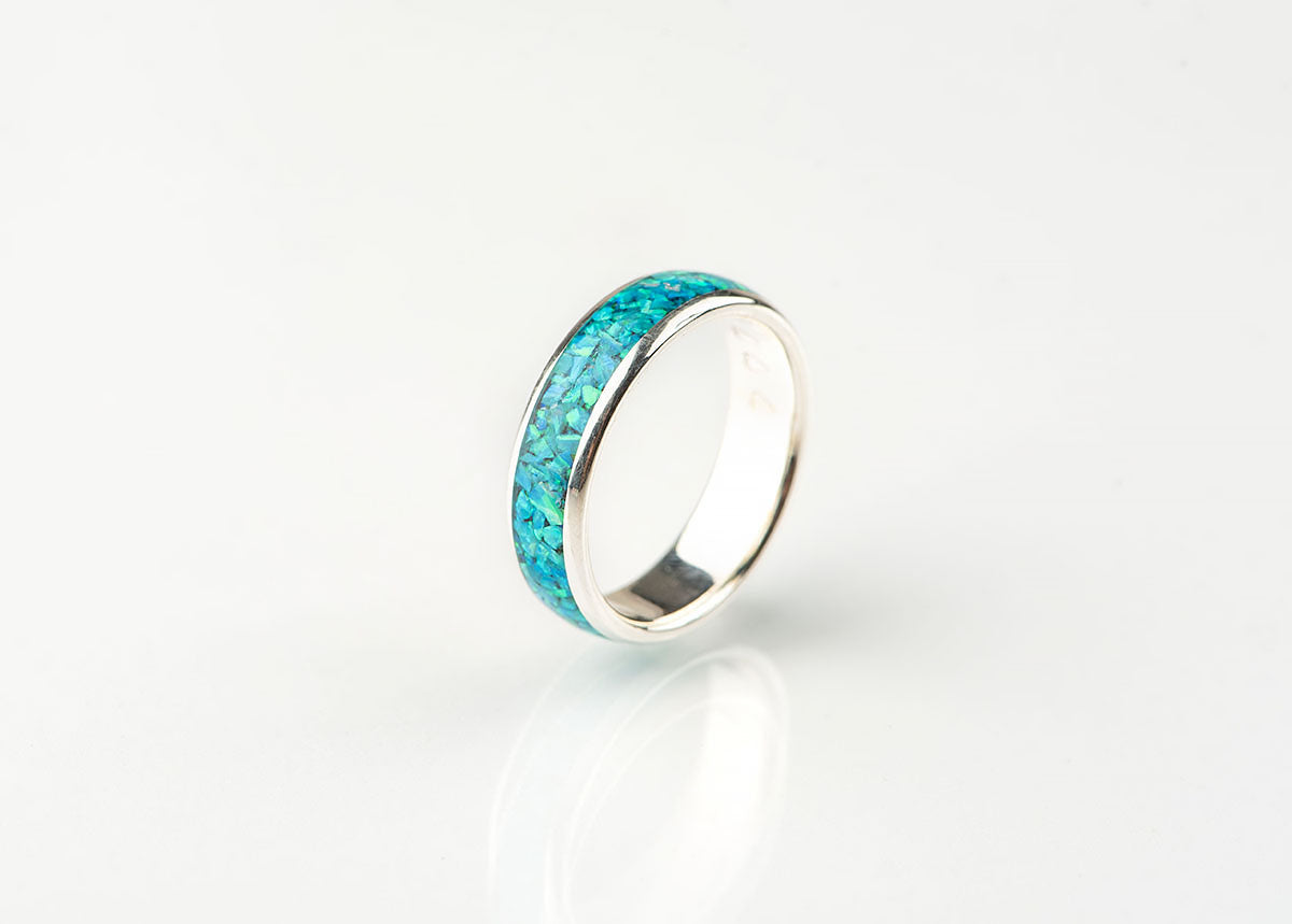 Prstan - srebro, Opal Turkiz - Simon Vida Jewelry