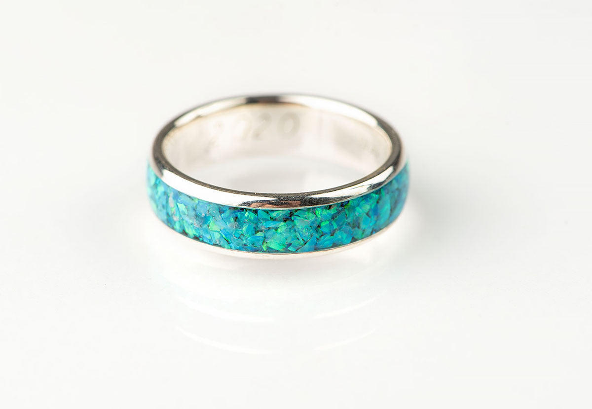 Prstan - srebro, Opal Turkiz - Simon Vida Jewelry