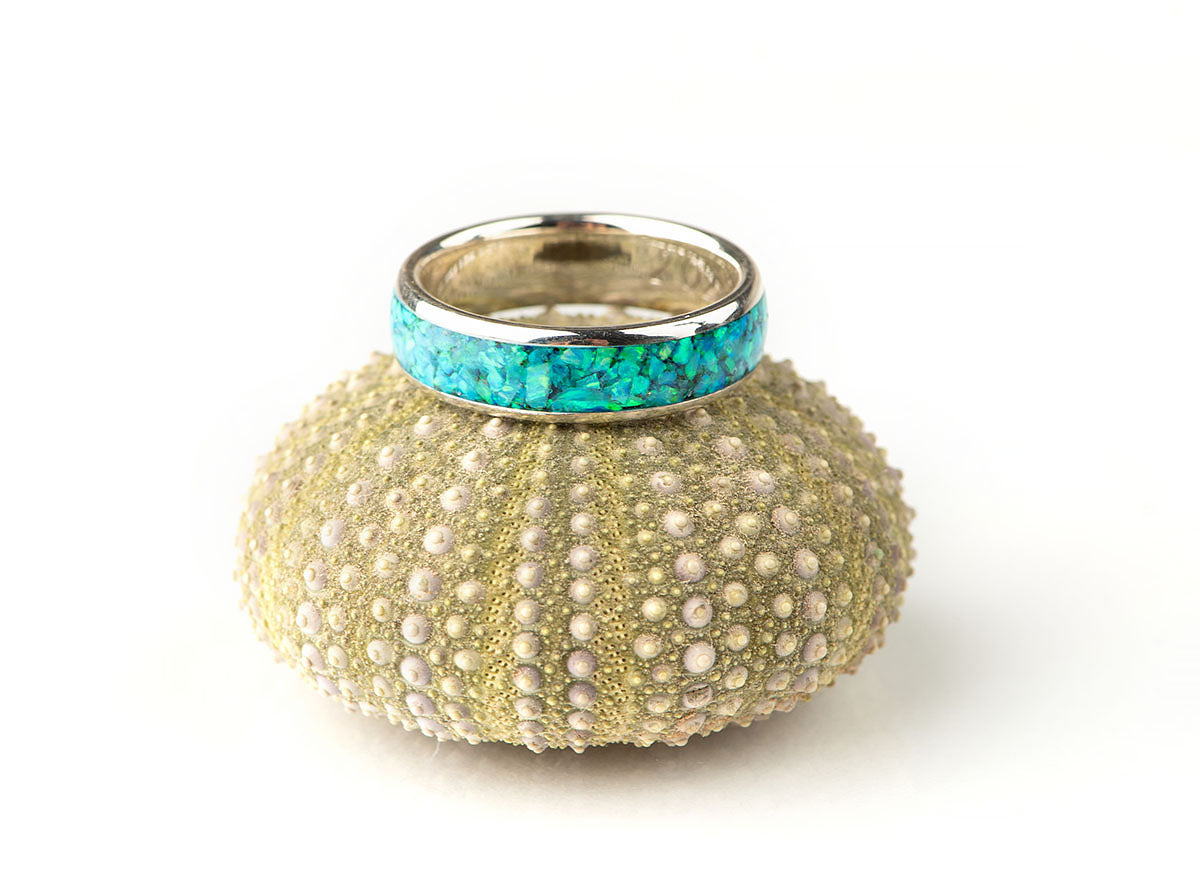 Prstan - srebro, Opal Turkiz - Simon Vida Jewelry