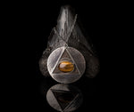 Naložite sliko v pregledovalnik galerije, Srebrn obesek s kristalom Tigrovo Oko + srebrna verižica - Simon Vida Jewelry

