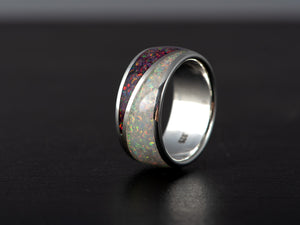 Prstan - srebro , Dvojni Opal-Spiral - Simon Vida Jewelry