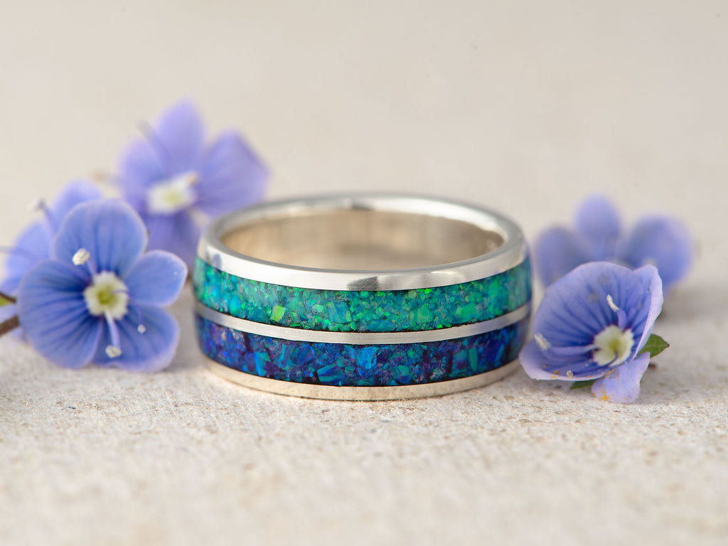 Prstan - srebro , Dvojni Opal - Simon Vida Jewelry