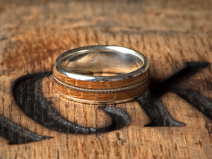 Prstan - srebro, Jack Daniels les, Kitarska Struna - Simon Vida Jewelry