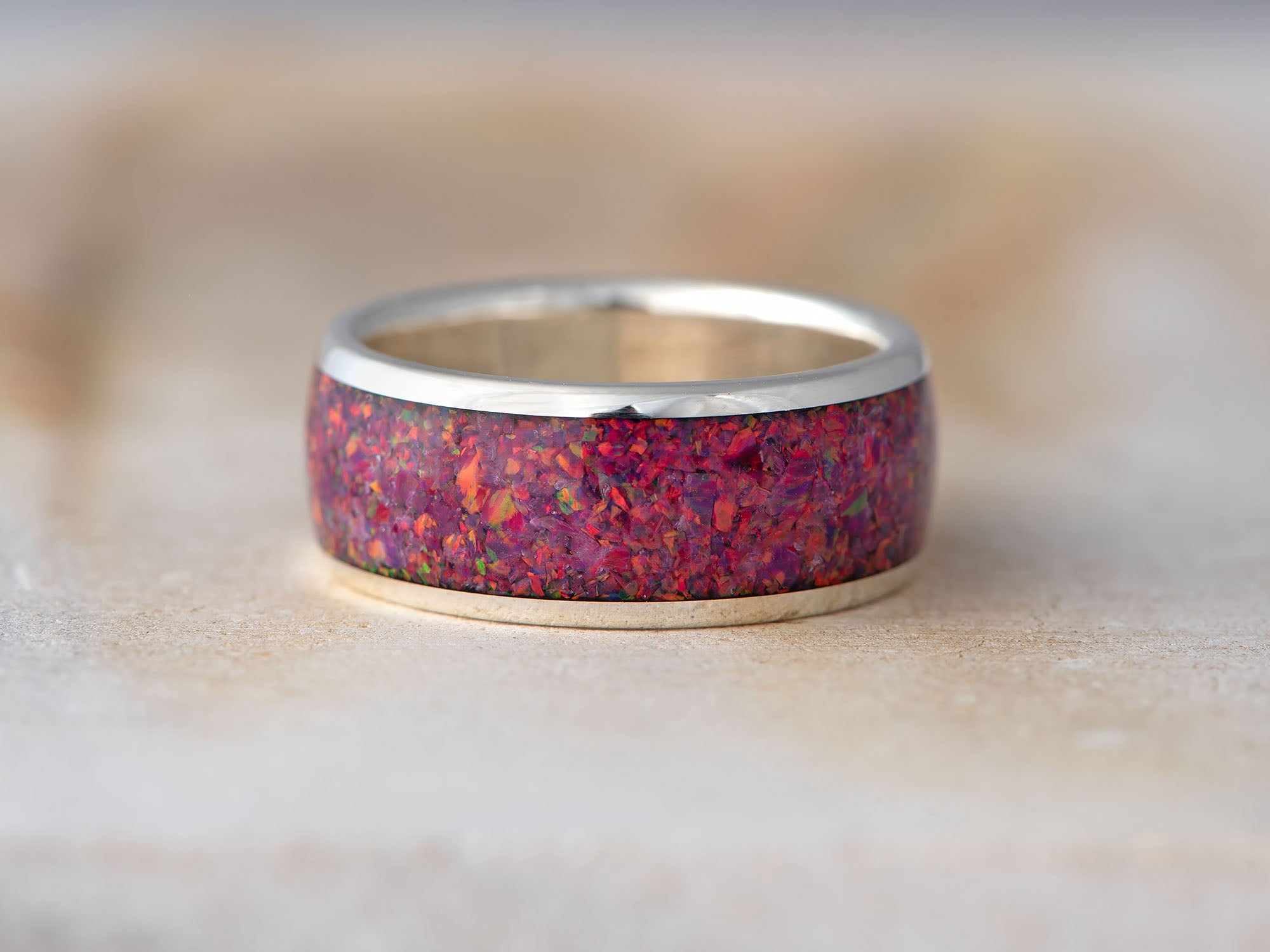 Prstan - srebro , Opal Orhideja - Simon Vida Jewelry