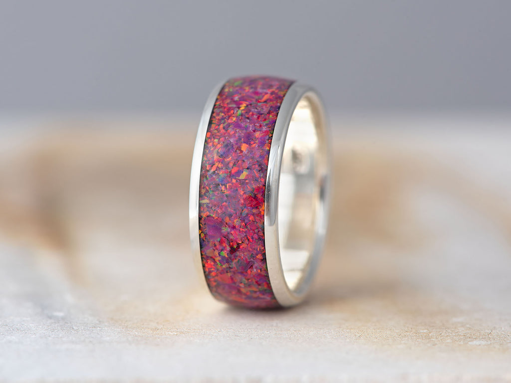 Prstan - srebro , Opal Orhideja - Simon Vida Jewelry