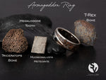 Naložite sliko v pregledovalnik galerije, Prstan Armageddon V2- Srebro, Meteorit, Fosil, T-REX - Simon Vida Jewelry
