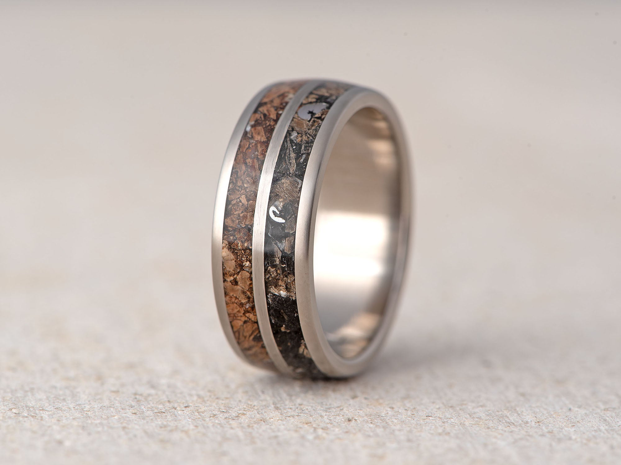 Prstan Apokalipsa - TITAN - Meteorit - Fosil - Simon Vida Jewelry