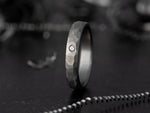 Naložite sliko v pregledovalnik galerije, Prstan - Titan, Brušeni z DIAMANTOM - Simon Vida Jewelry

