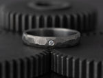 Naložite sliko v pregledovalnik galerije, Prstan - Titan, Brušeni z DIAMANTOM - Simon Vida Jewelry
